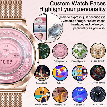 Women's Health Fashion Smart Watch 3D Curved HD Screen Heart rate Bluetooth call Sports Fitness Bracelet Light luxury SmartWatch