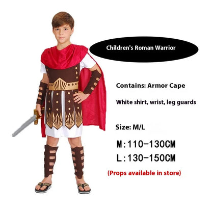 Halloween Dance Costume Adult Men and Women Roman Warrior Gladiator Spartan Warrior Clothes