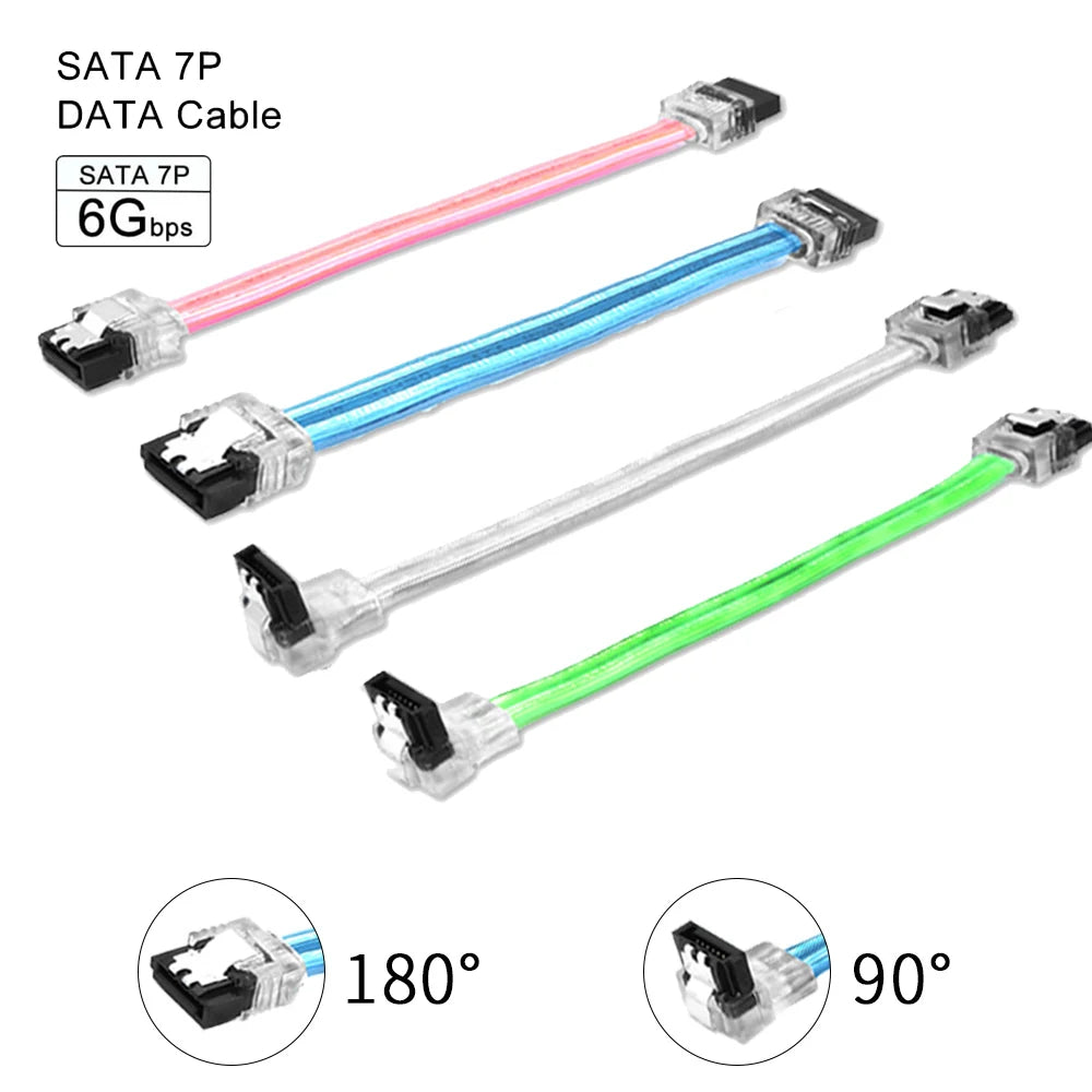 SATA 3.0 III 6Gb/s 10cm Hard Disk Drive Data Serial ATA Straight Cable 26AWG for HDD SSD Cord line 7pin sata cable 10 CM