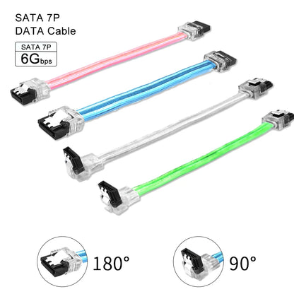 SATA 3.0 III 6Gb/s 10cm Hard Disk Drive Data Serial ATA Straight Cable 26AWG for HDD SSD Cord line 7pin sata cable 10 CM
