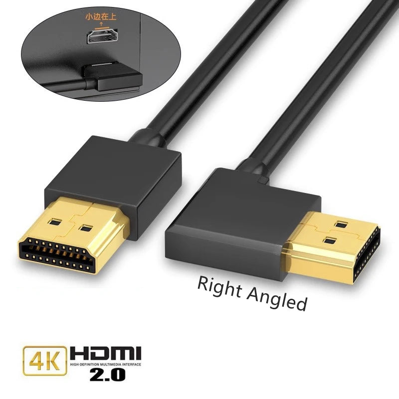 DisplayPort DP 1.4 Cable 90 Degree Angled hdmi 2.0v 8K 60Hz 4K 144Hz HDR High Speed 32.4Gbps Display Port Male To Male Cable