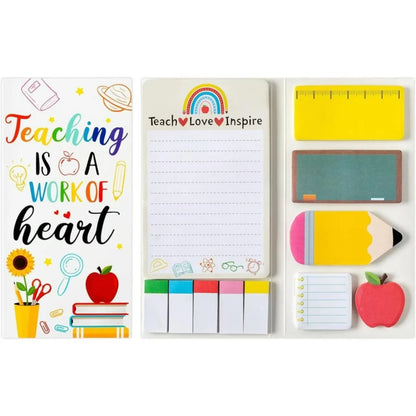 Teachers' Day Theme Sticky Note Combination This multi-piece set of cute school themed handbill stickers cartoon Sticky notes