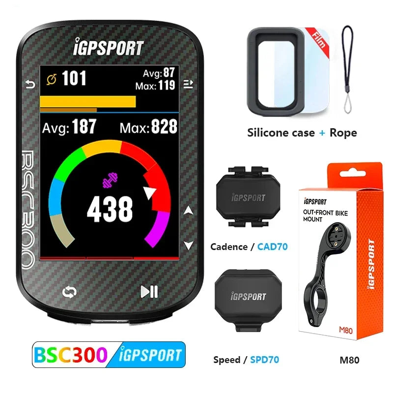 IGPSPORT Bsc300 Gps Bike Computer Wireless Speedometer GPS Navigation ANT Cadence Sensor IPX7 Waterproof Bicycle
