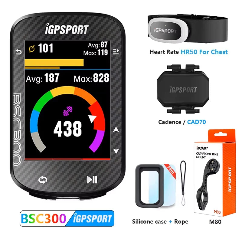 IGPSPORT Bsc300 Gps Bike Computer Wireless Speedometer GPS Navigation ANT Cadence Sensor IPX7 Waterproof Bicycle
