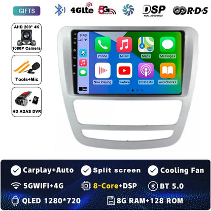 Android 14 GPS Navigation For JAC T6 T8 2015 2016 2018 2022 2021 Car DVD Player Headunit Radio Stereo Carplay Auto 360 Camera 4G