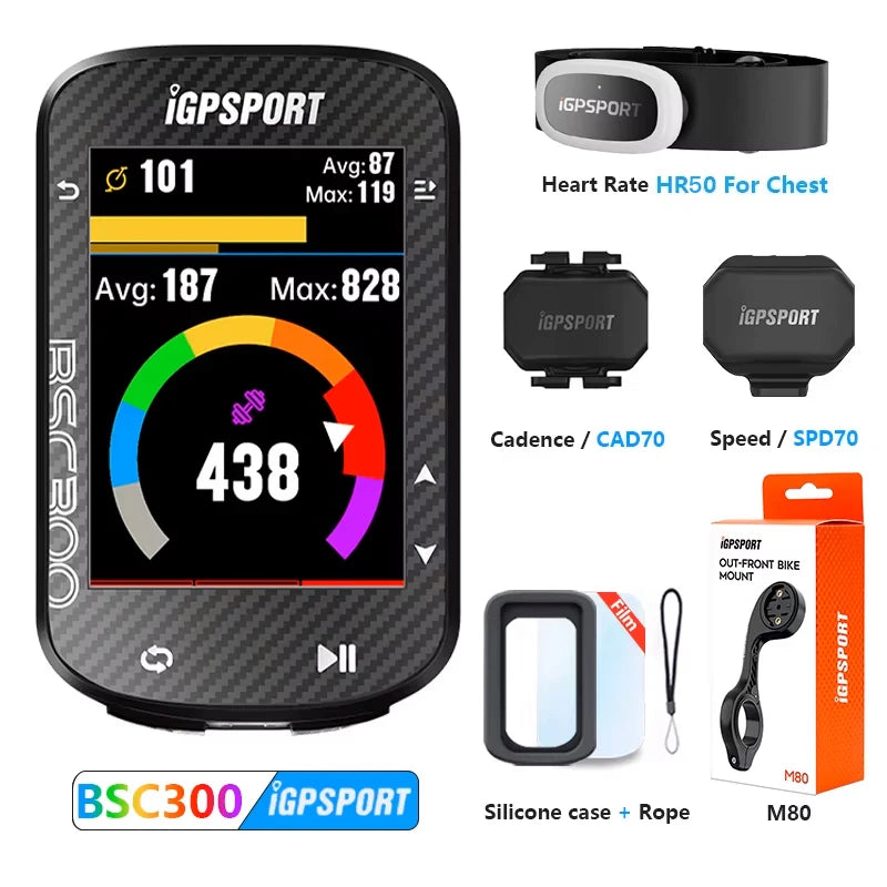 IGPSPORT Bsc300 Gps Bike Computer Wireless Speedometer GPS Navigation ANT Cadence Sensor IPX7 Waterproof Bicycle
