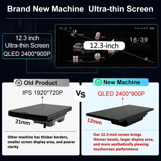 12.3 inch GPS Navigation Wireless Carplay Android 14 for Audi Q5 2009 - 2017 BT Car Multimedia Video Radio Player 4G Auto Tools