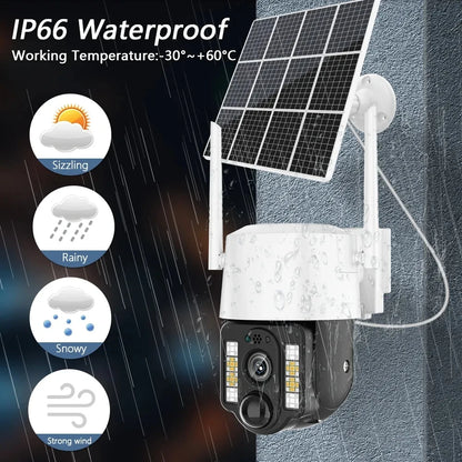 Security-protection Camara Vigilancia Wifi Solar Cameras de de Segurid 4g Exterior Outdoor 5MP Smart Home Surveillance IP CCTV