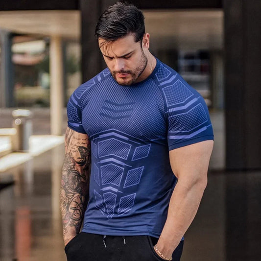 Camiseta holgada de secado rápido para hombre,ropa de entrenamiento para correr,tendencia fresca de verano,personalidad