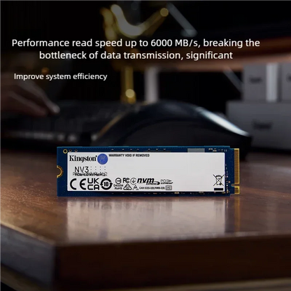 Kingston 1TB SSD Solid State Drive M.2 (NVMe PCIe 4.0 × 4) NV3 Series Read Speed 6000MB/s