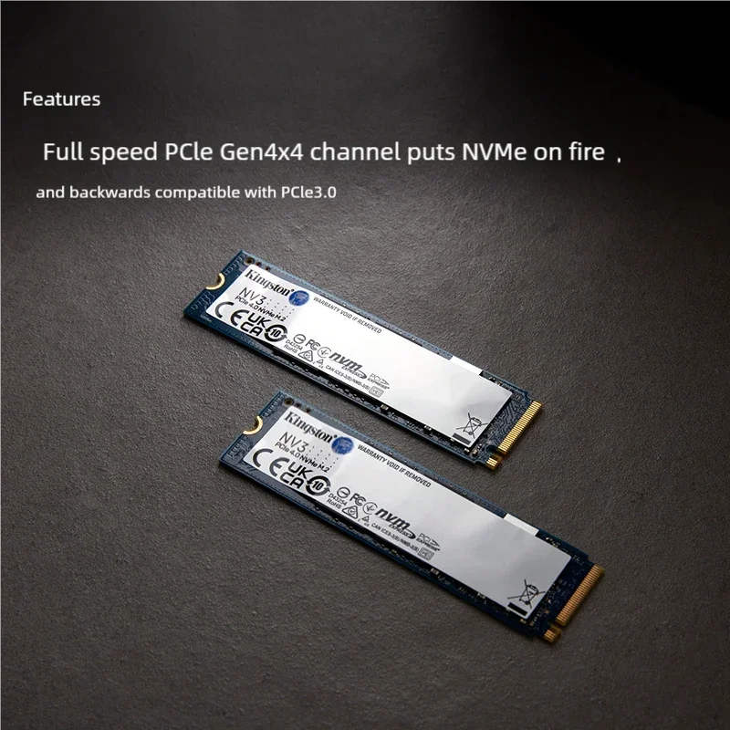 Kingston 1TB SSD Solid State Drive M.2 (NVMe PCIe 4.0 × 4) NV3 Series Read Speed 6000MB/s