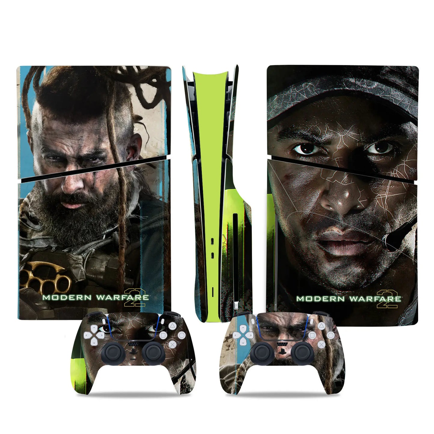 For PS5 Slim: Call of Duty Modern Warfare PVC Skin Sticker for Console & Controller Air-release Vinyl, Disc & Digital Edition