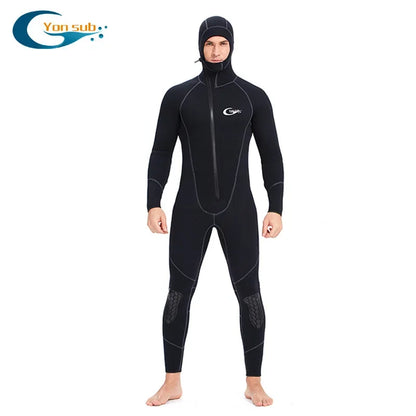 YONSUB Scuba Front Zipper 5MM Long or Short Sleeves Neoprene Men Diving Snorkeling Wetsuit Underwater Hunting Surfing Swimsuit