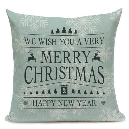1pcs/SET Christmas Tree Pattern Linen Throw Pillow Case, Decorative Cushion Cover, Car, Home, Sofa Decor, Merry Christmas
