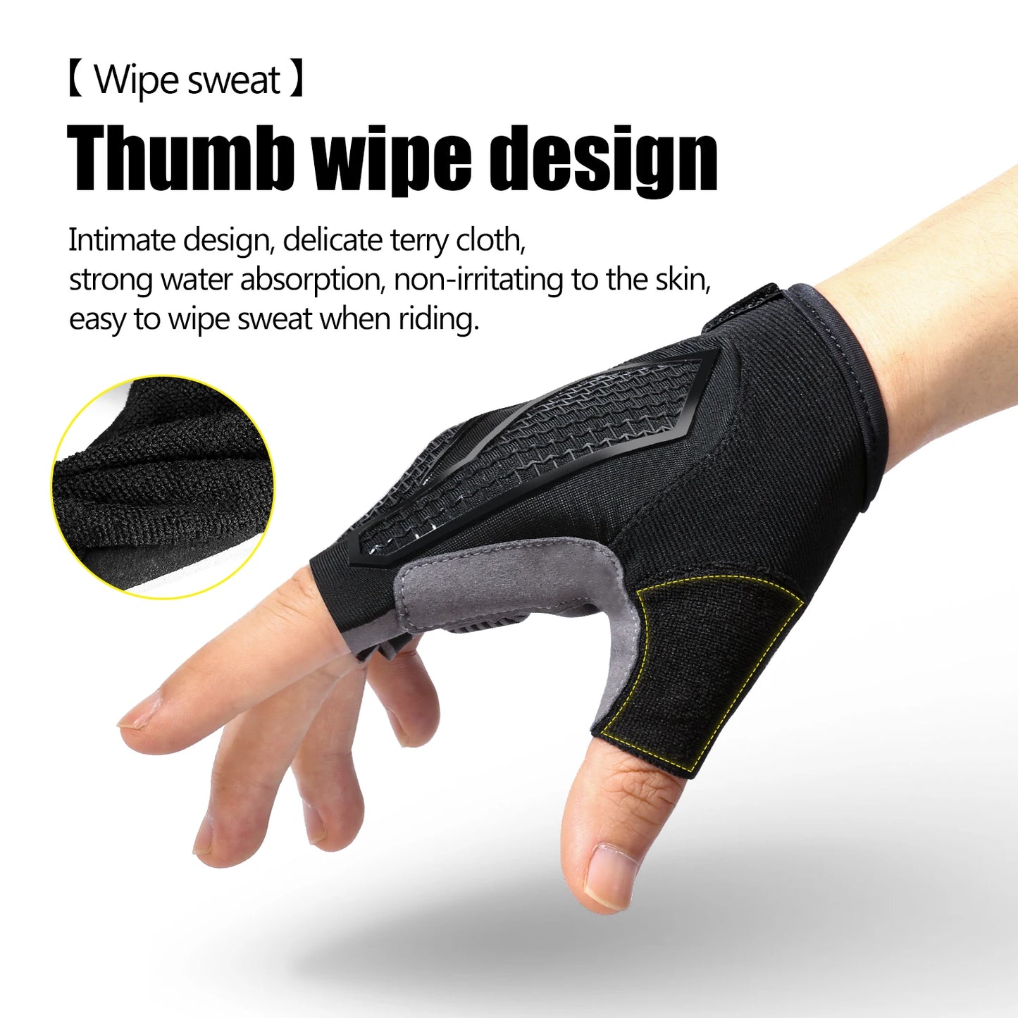 Half Finger Cycling Gloves Summer Bicycle Gloves Shock-absorption Breathable Mountain Bike MTB Gloves Cycling Accessories