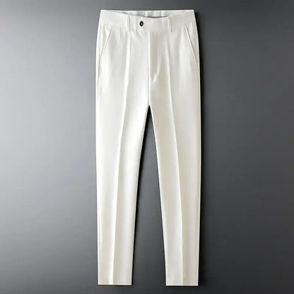 Draped Fluid Straight Trousers for Men Harem Pants Man Suits Suit Luxury Fabric Fashion Formal Thin Casual High Quality Dress Up