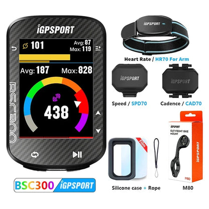 IGPSPORT Bsc300 Gps Bike Computer Wireless Speedometer GPS Navigation ANT Cadence Sensor IPX7 Waterproof Bicycle