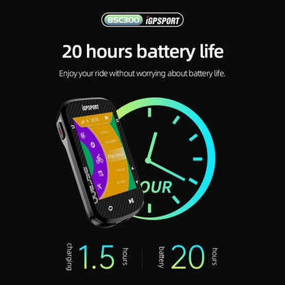 IGPSPORT Bsc300 Gps Bike Computer Wireless Speedometer GPS Navigation ANT Cadence Sensor IPX7 Waterproof Bicycle