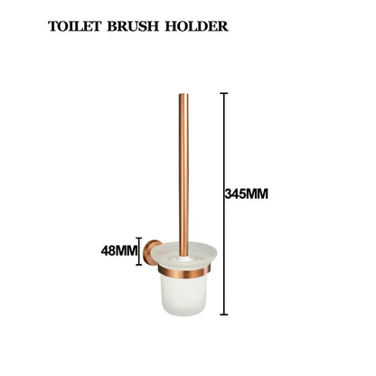Brushed Rose Gold Stainless Steel Wall-mounted Elegant Bathroom Set Paper Towel Stick Toilet Bathroom Robe Soap Soap Dishwasher