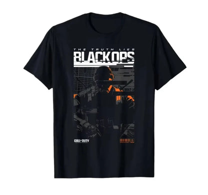 Black Call of Duty Ops Halftone Game T-Shirt  T Shirt Women Tee Fashion Short Sleeve Tshirt Oversized Streetwear Tops