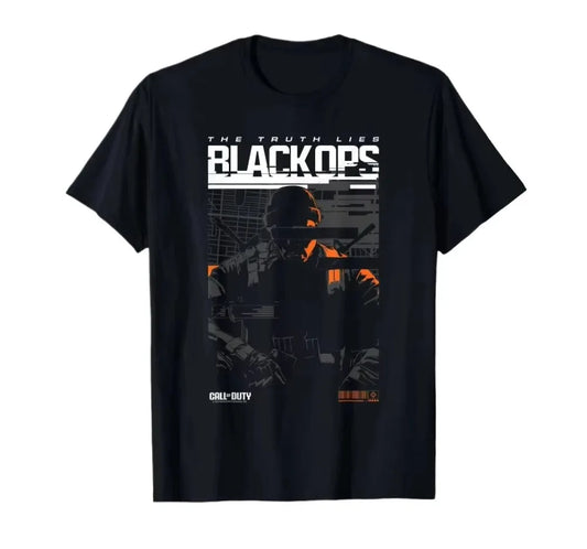 Black Call of Duty Ops Halftone Game T-Shirt  T Shirt Women Tee Fashion Short Sleeve Tshirt Oversized Streetwear Tops