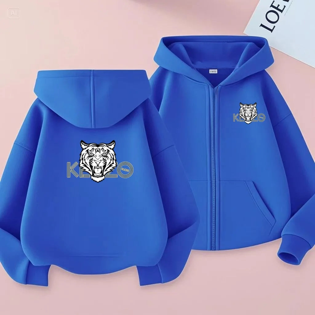 Children's Sportswear for Boys and Girls Aged 3 to 12, Sweatshirts, Jackets, Zippered Hats, and Multi-color Sports Jackets