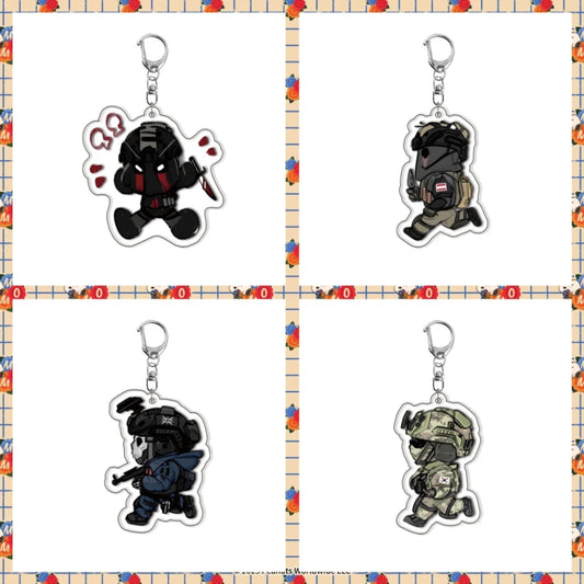 Anime Call of Duty Cosplay COSTUME Acrylic Key Chains Keyring Prop Xmas Gift