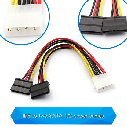 Power Supply Cable SATA Cable One Point Two 6P to IDE4/10/12P Pin Hard Drive Power Supply Cable Cord Adapter