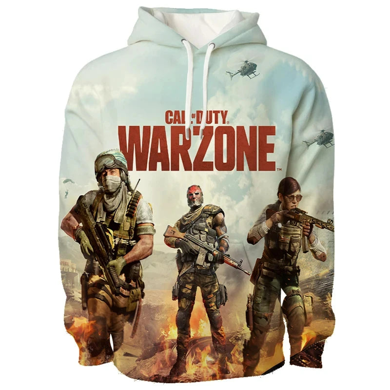 Pop Game Call of Duty Warzone 3D Printed Hoodie Men's and Women's Hooded Pullover Trendy Streetwear youth Sweatshirt Clothing