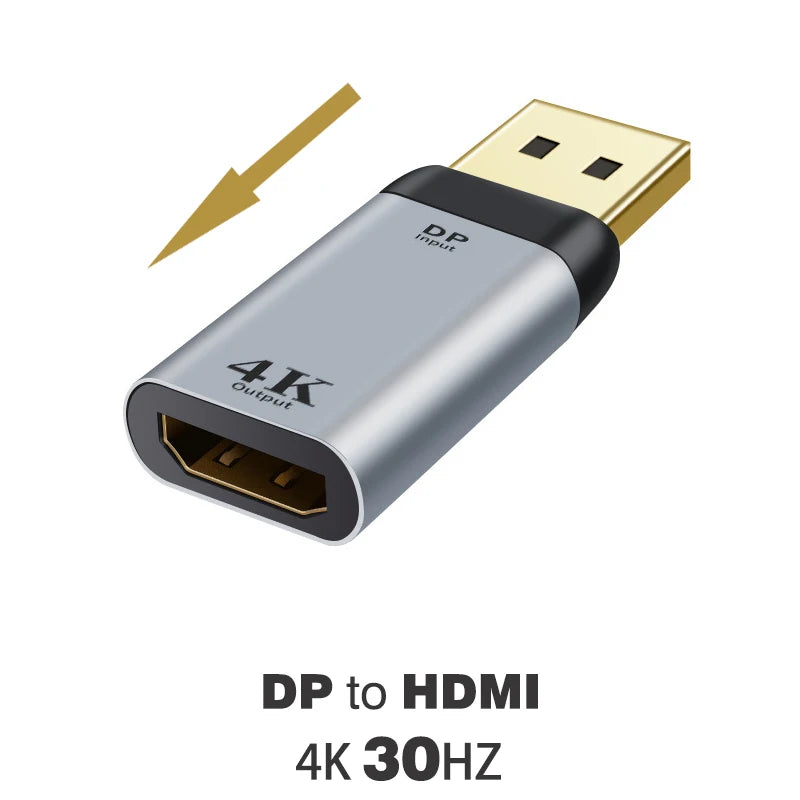 DP1.4 to HDMI2.1 Cable mini DP 1.2 to HDMI 2.0 Video Adapter 4K@60Hz 8K@60Hz DisplayPort Adapter For PC Laptop Projector Monitor