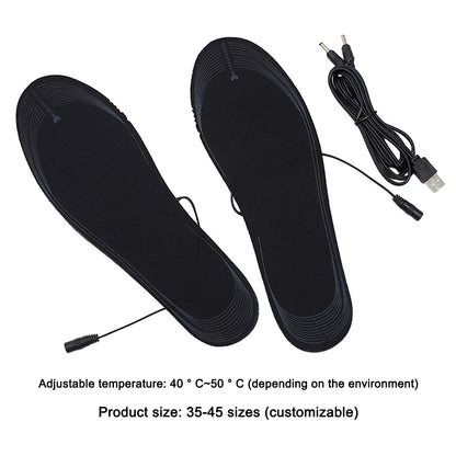 Unisex Sports Heating Insoles Washable Heated Shoes Pad Adjustable Temperature Multifunctional for Winter Fishing Hiking Camping