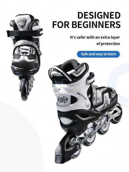 FREE STAR high-end shaped four-size adjustable adjustable height in-line PU roller skates comfortable breathable soft surface ro