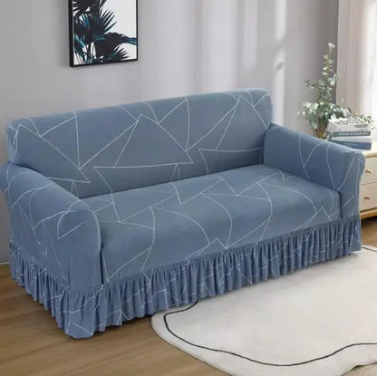 1/2/3/4 Seater Printed Sofa Skirt Cover Elastic Armchair Couch Covers for Living Room Furniture Protector