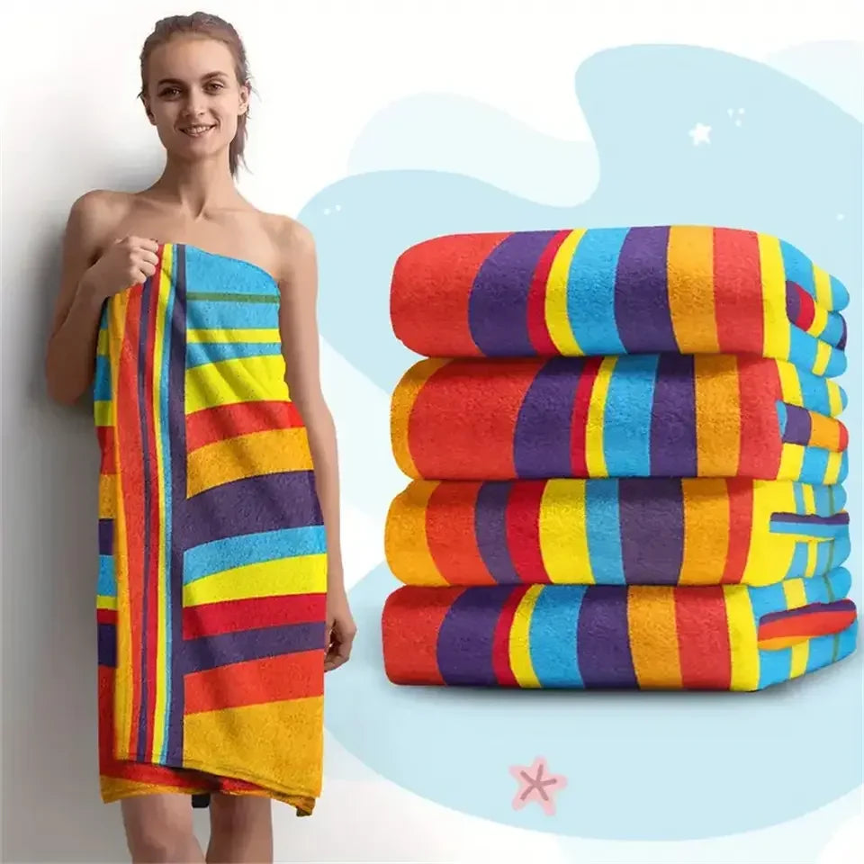 Microfiber Quick-Dry Beach Towel for Swimming Gym Yoga Ultralight Portable Sports Towel with Pocket Super Absorbent  Beach Towel