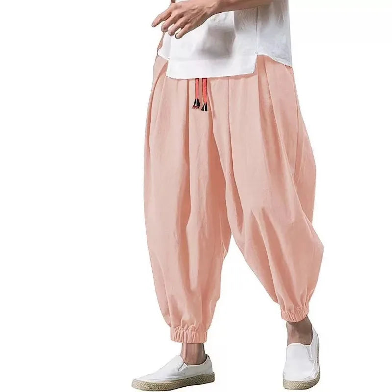 Men Harem Pants Male Casual Fashion Baggy Trousers Joggers Elasticated Trousers Sportswear Lantern Pants Pantalones Streetwear