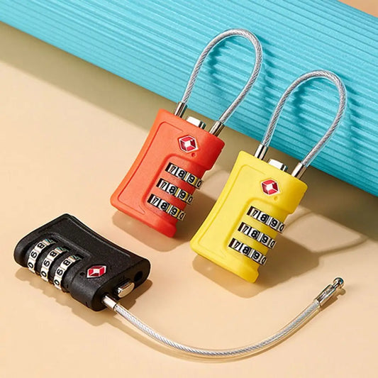 New Anti-Theft TSA Customs Code Lock Luggage Password Contrast Color Padlock 3 Digit Combination Cabinet Lock Security Tool