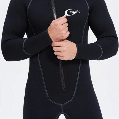 YONSUB Scuba Front Zipper 5MM Long or Short Sleeves Neoprene Men Diving Snorkeling Wetsuit Underwater Hunting Surfing Swimsuit