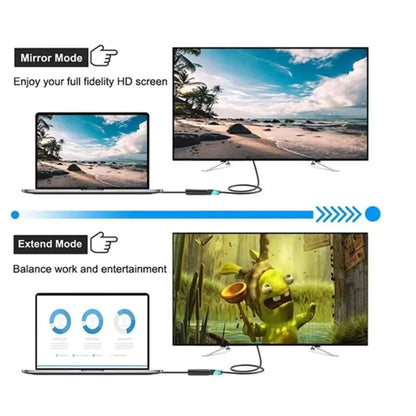 4K DisplayPort To HDMI-compatible Cable 1080P  DP To HDMI-compatible Converter Male To Female HD Video Audio Adapter for TV PC