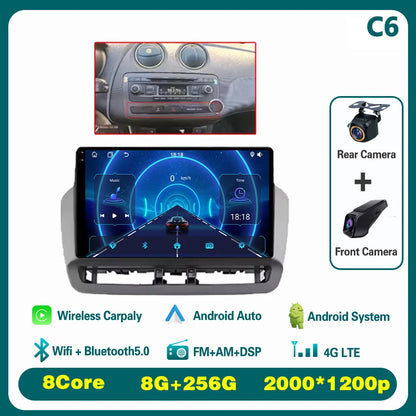 GPS Navigation QLED Touch Screen For Seat Ibiza 2012-2015 Android Auto Radio Car Multimedia Video Player 5G WIFI BT No 2din DVD