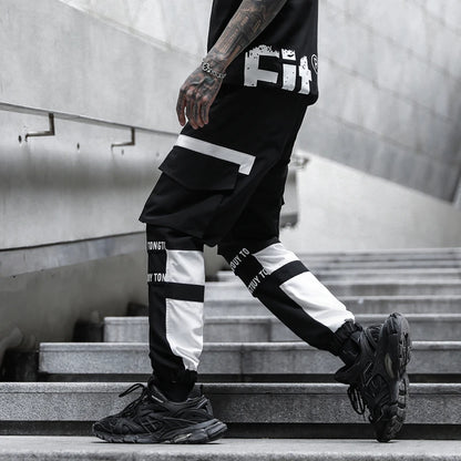2025 Hip Hop Pants For Men Joggers Casual Streetwear Harem Pants Homme Male Trousers Ribbons Sweatpants
