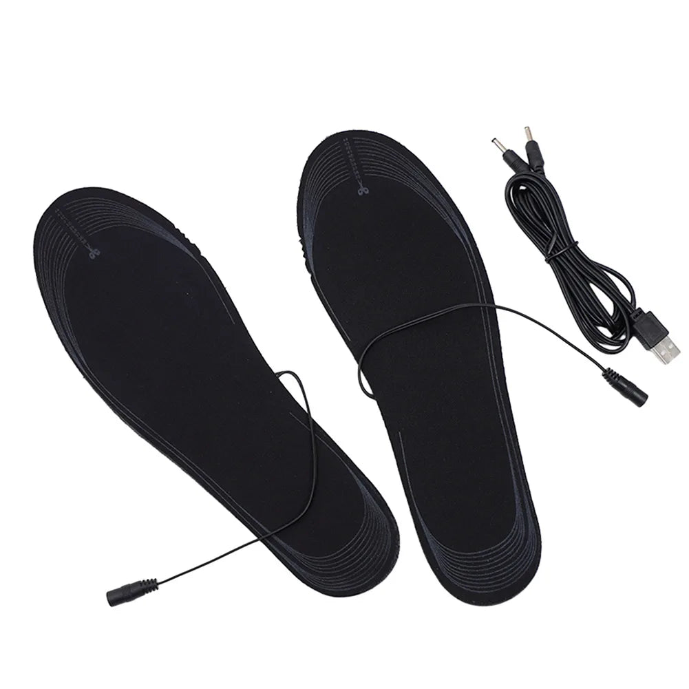 Unisex Sports Heating Insoles Washable Heated Shoes Pad Adjustable Temperature Multifunctional for Winter Fishing Hiking Camping