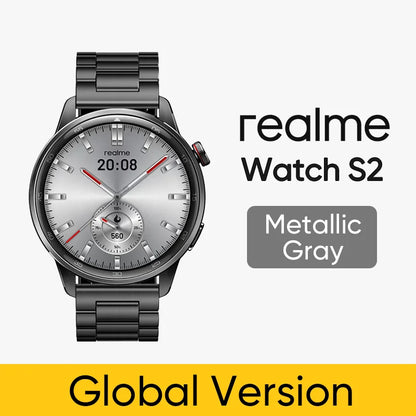 Global Version realme Watch S2 Smart Watch 1.43'' AMOLED Display 20 Days Battery Life IP68 Waterproof Spuer AI Engine Smartwatch