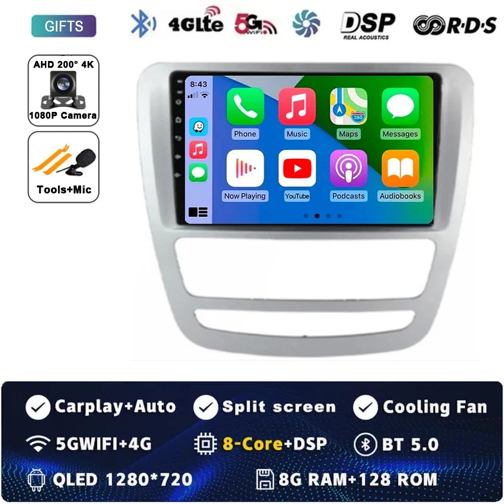 Android 14 GPS Navigation For JAC T6 T8 2015 2016 2018 2022 2021 Car DVD Player Headunit Radio Stereo Carplay Auto 360 Camera 4G