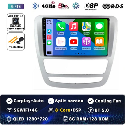 Android 14 GPS Navigation For JAC T6 T8 2015 2016 2018 2022 2021 Car DVD Player Headunit Radio Stereo Carplay Auto 360 Camera 4G