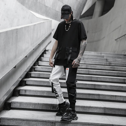 2025 Hip Hop Pants For Men Joggers Casual Streetwear Harem Pants Homme Male Trousers Ribbons Sweatpants