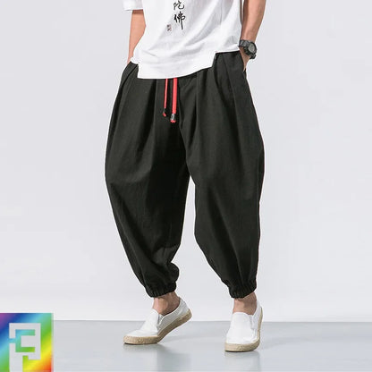 Men Harem Pants Male Casual Fashion Baggy Trousers Joggers Elasticated Trousers Sportswear Lantern Pants Pantalones Streetwear