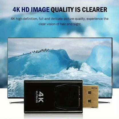 DP To HDMI Adapter DisplayPort To HDMI High-Definition Video Converter with 4K60Hz/4K30Hz/1080P Multi-Resolution forMost Devices