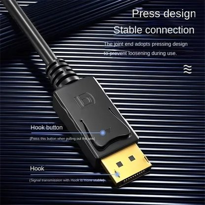 DP DisplayPort To HDMI-Compatible 1.8m Cable 4K DisplayPort To HDTV Video Audio Cable For Computer Laptop TV Projector Monitor