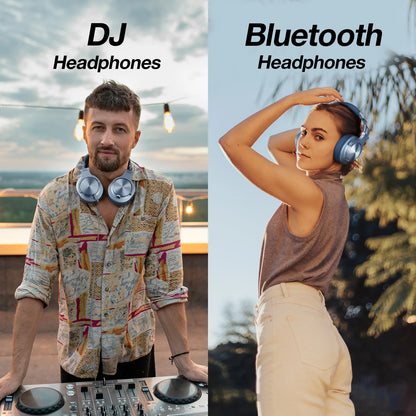 Oneodio A70 Wireless Bluetooth 5.2 Headphones 72Hrs Over Ear Hi-Res Audio 3.5mm/6.35mm Wired Studio DJ Headset With Microphone