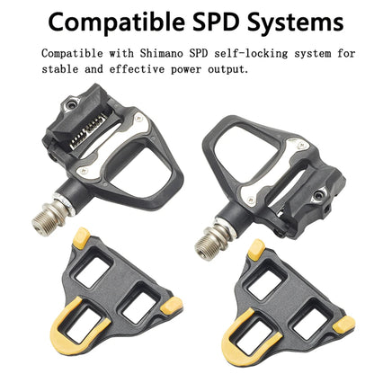 RACEWORK Road Bike Pedal Nylon Bicycle Locking pedals Cycling Bearing Cleats Clipless Pedal For SPD SL System With Locking plate
